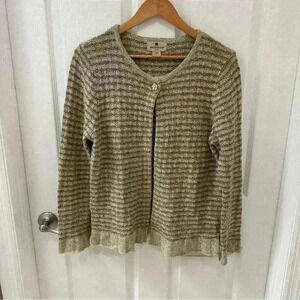 🔥Woolrich Ladies Wool Blend Multicolor One Button Cardigan Sweater Size M